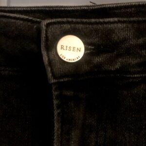 Risen distressed black jeans size 9